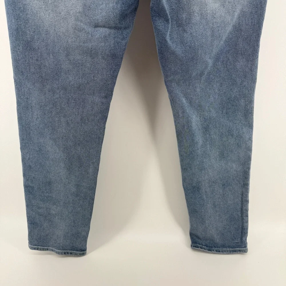 True Religion Geno SN Flap Slim Jeans 32 Light Icy Blue Pine Wash 700859 NEW